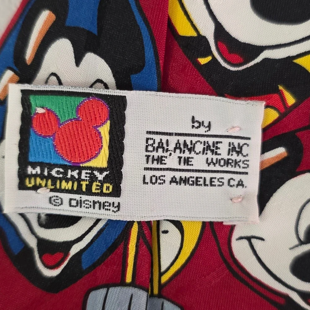 Mickey Unlimited Necktie Mens Red Christmas Ornament Mickey Mouse Disney
